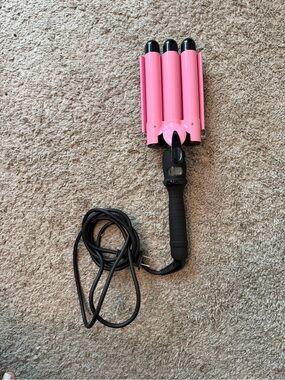 Pink 3-Barrel Waver Hair Iron - Women Hair Tools